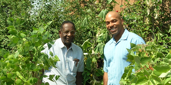 walton and moss in garden